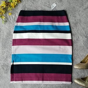 LOFT Outlet Striped Career Office Skirt